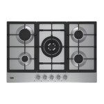Anafe a gas 75cm 5 hornallas Beko HIAW 75225 SL Acero inoxidable