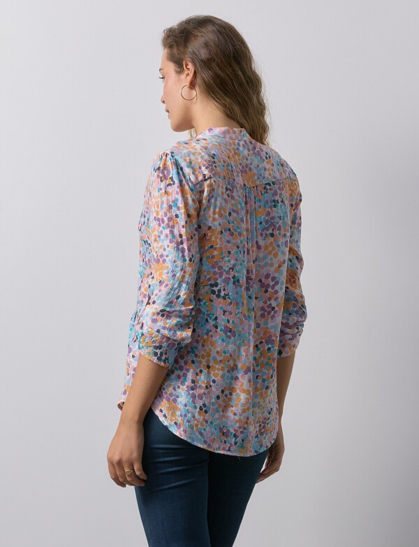 Blusa Gasa Print MULTI/ANARANJADO
