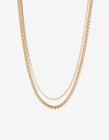 Collares Cortos Metal Collar De Cadenas - Dorado
