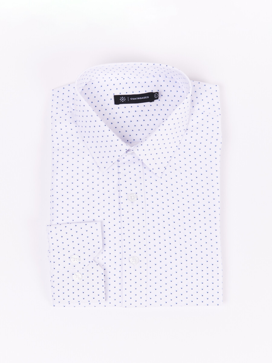 Camisa m/l estampada - blanco 