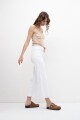 Jean culotte Paulina con bolsillos blanco