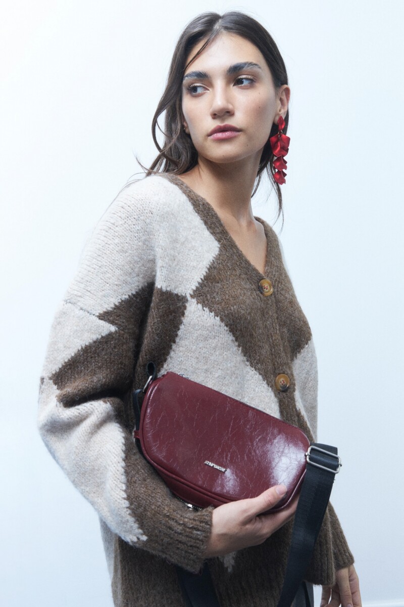 Riñonera doble cierre bordo