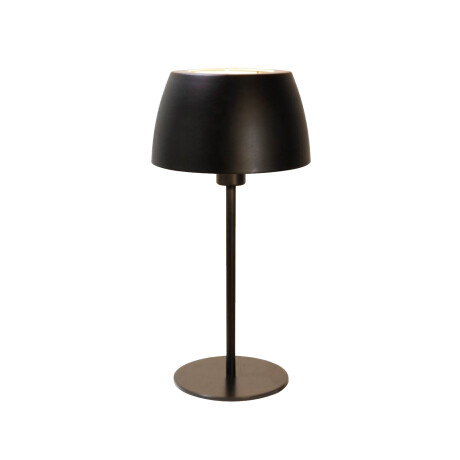 Lámpara De Mesa Bombé Metal Moderna Decorativa Negro