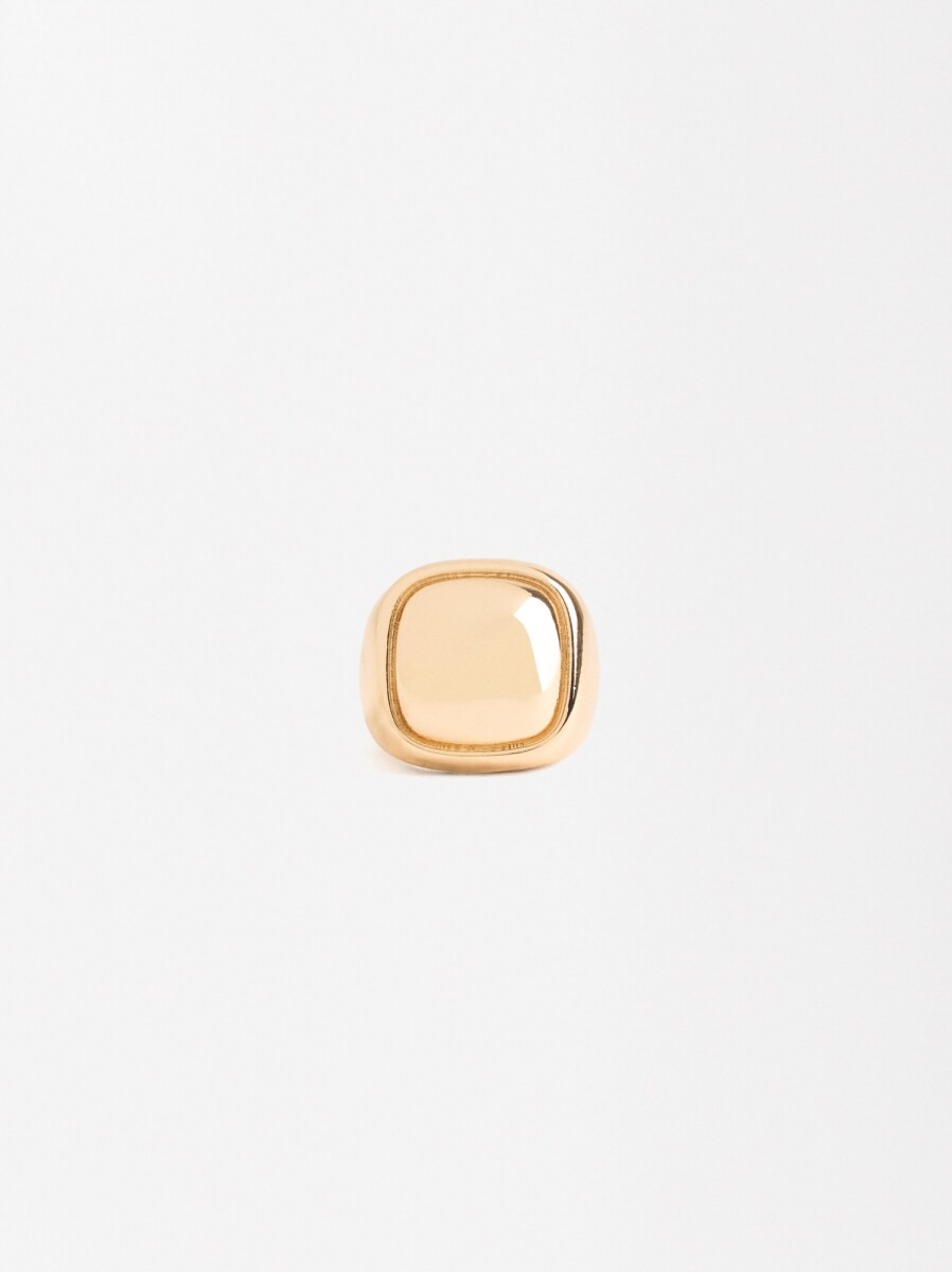 Anillo Maxi Cuadrado - dorado 
