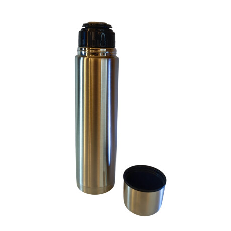 Termo Bala en acero inox de 1 lt Plateado Plateado