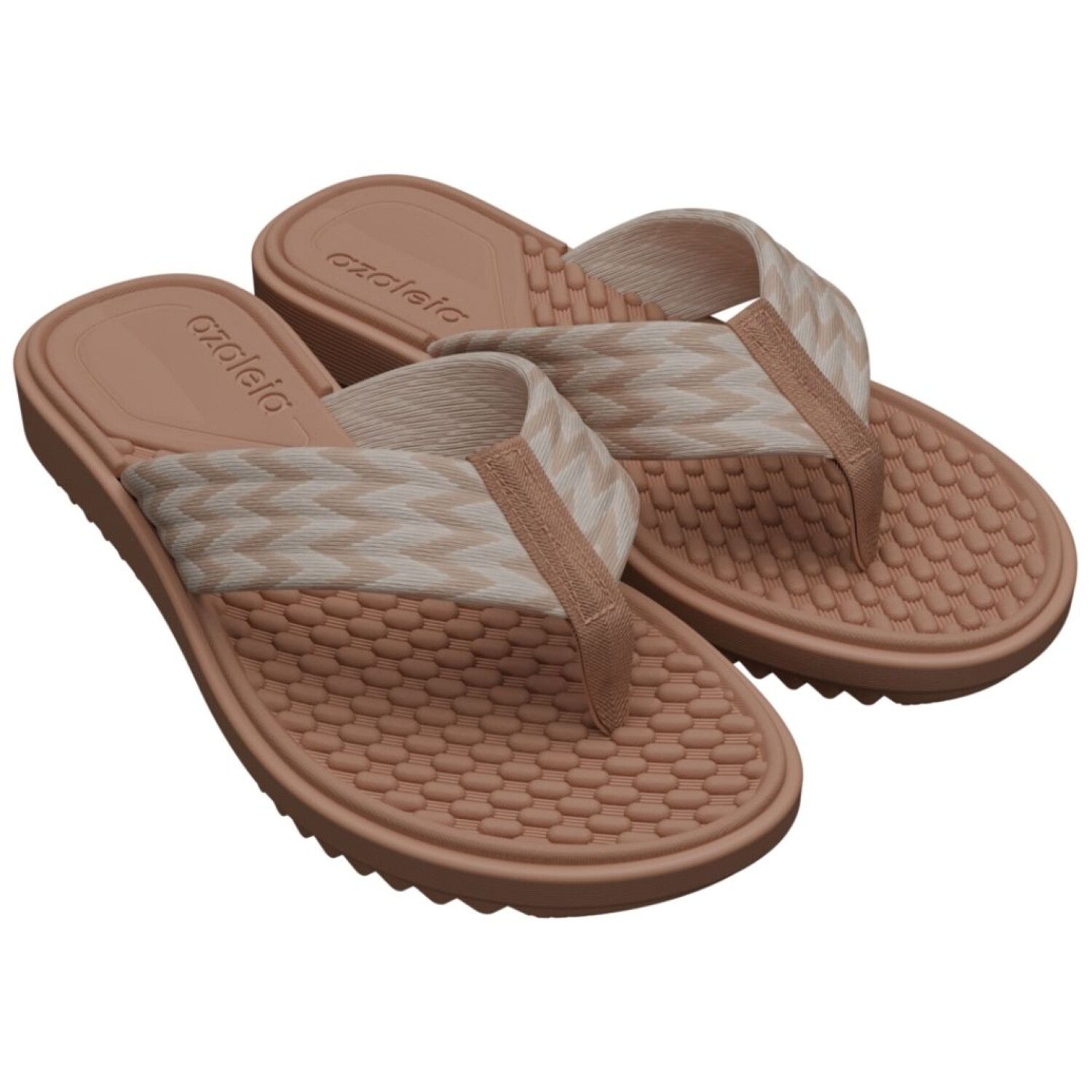 Ojotas Dama Tela Azaleia 33-40 Marron — Apache