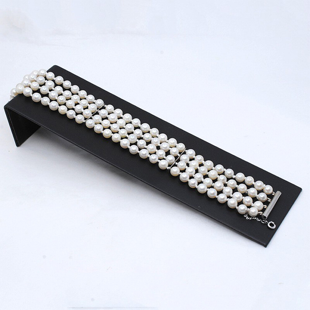 Pulsera En Oro 18K Blanco Y Perlas De Cultivo Pulsera En Oro 18K Blanco Y Perlas De Cultivo