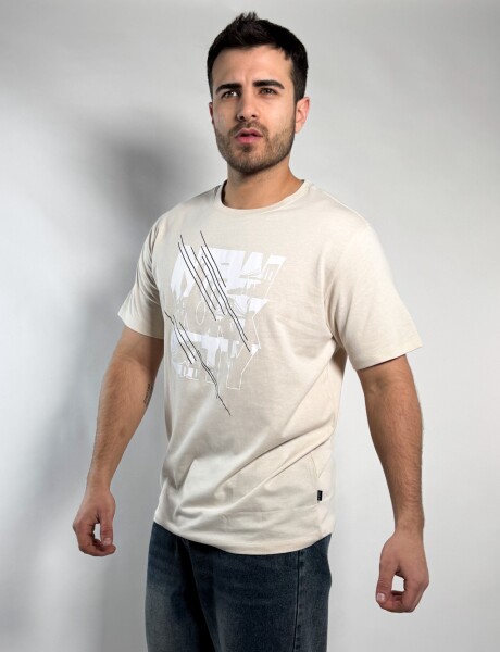 Remera estampada Buley Beige