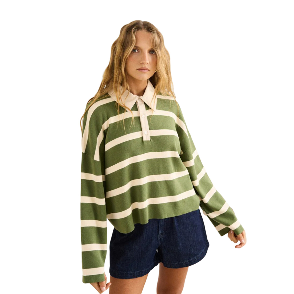 Buzo Rhythm Rugby Polo Knit - Verde 