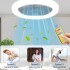 Lampara Led Ventilador Techo Rosca E27 C/ Control Ajustable Variante Color Blanco