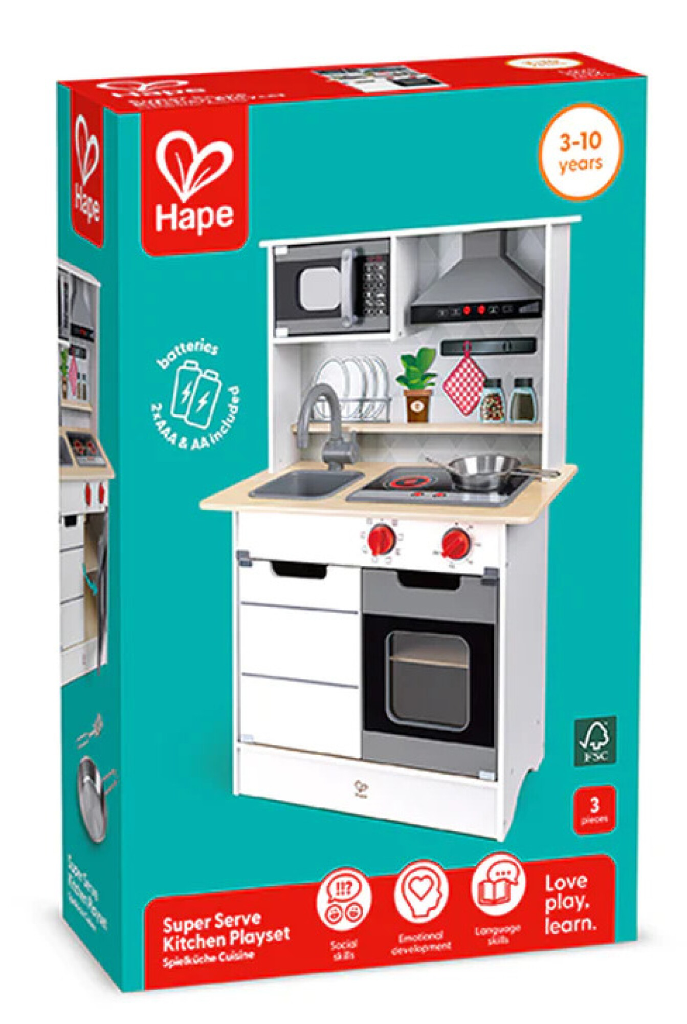 Cocinita con Luz y Sonido Hape Blanco con extractor