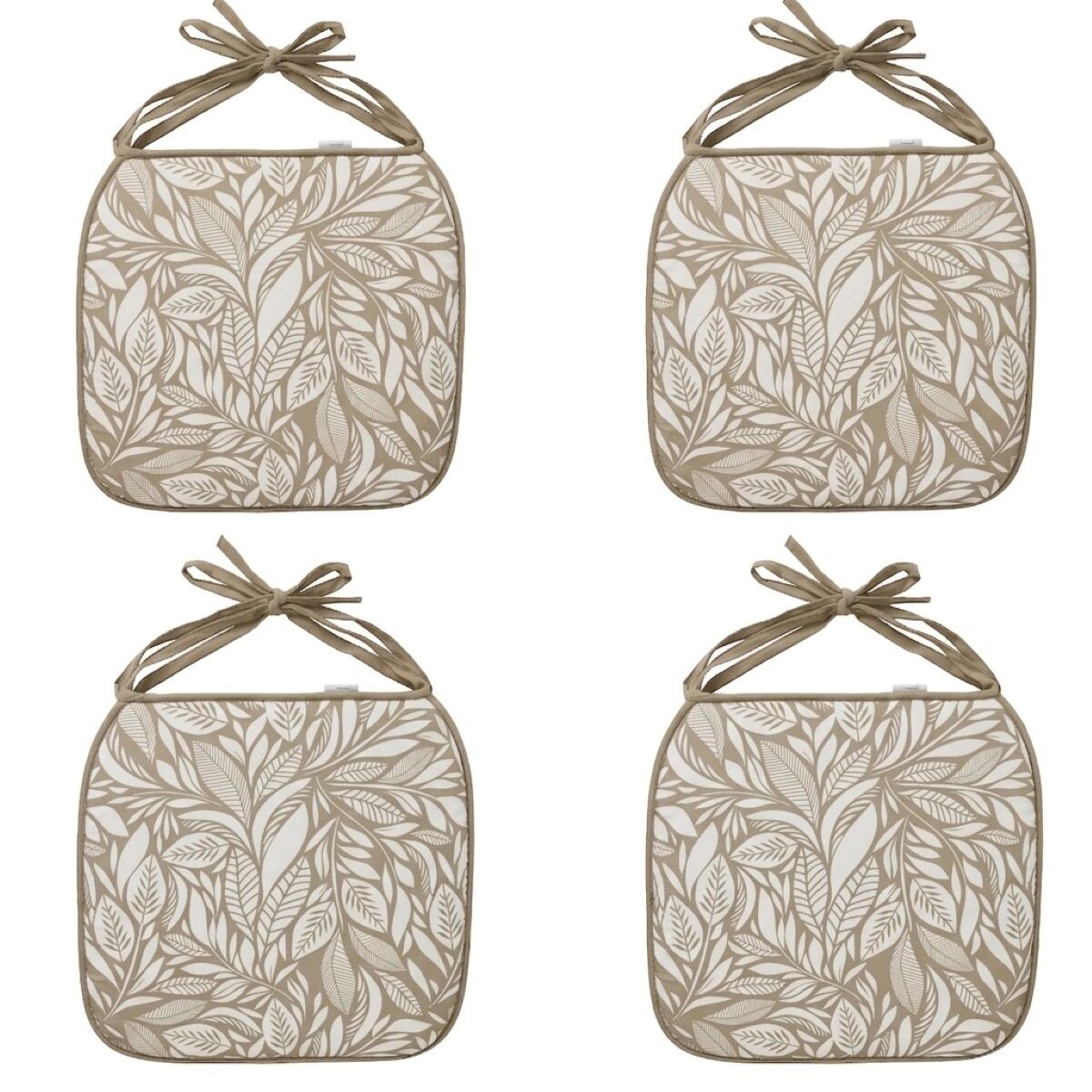 COJIN BEIGE ESTAMP P/SILLA 38X38X1.8CM 4PZAS 