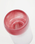 Jarrón Kelse de vidrio transparente y rosa 19 cm Jarrón Kelse de vidrio transparente y rosa 19 cm