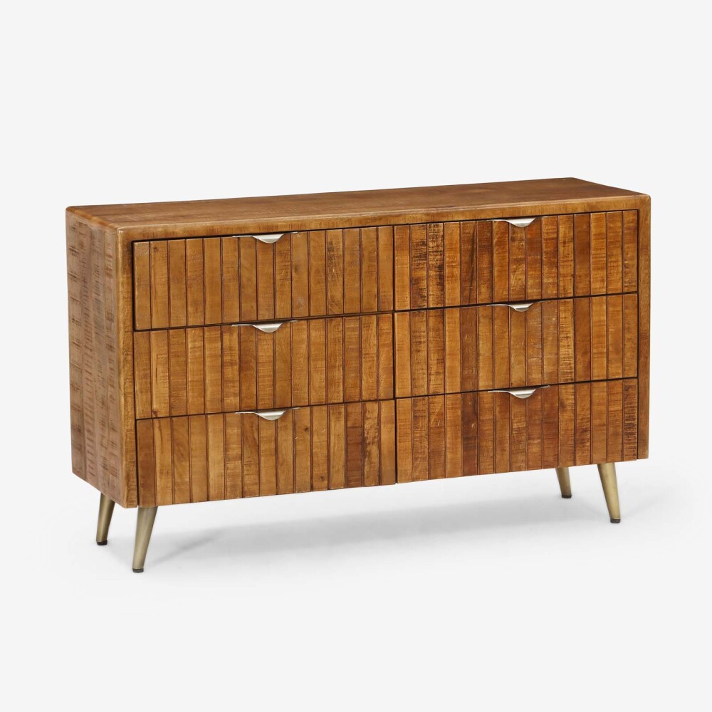 CÓMODA 125CM MADERA MARRON RENEE