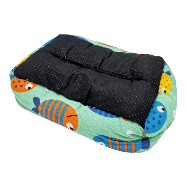 Cucha Cama Colchón Perro Mascota Gato 61 X 40 Rectangular Variante Peces