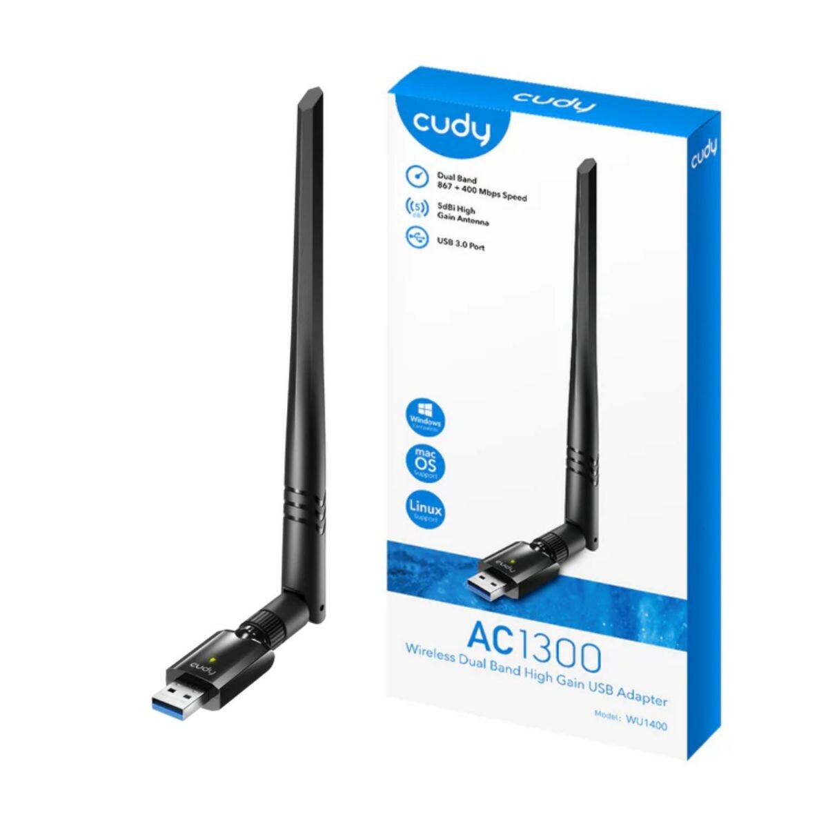 Adaptador Cudy Wifi AC1300 Doble Banda 