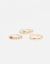 Sets Anillos Metal Set Anillos De Metal - Dorado