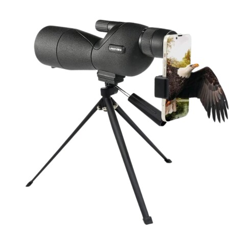 Monocular 25-75x60 con trípode y adaptación para celular Negro