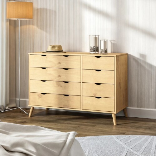 Cómoda 8 Cajones Madera - Linea Dublin Natural