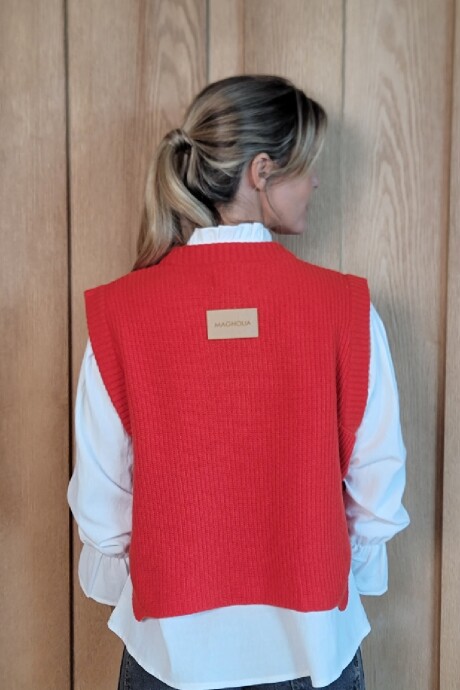 Chaleco Olivia Lambswool Rojo