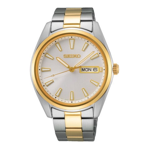 Reloj Seiko SUR446P1 para hombre con correa de acero Dorado