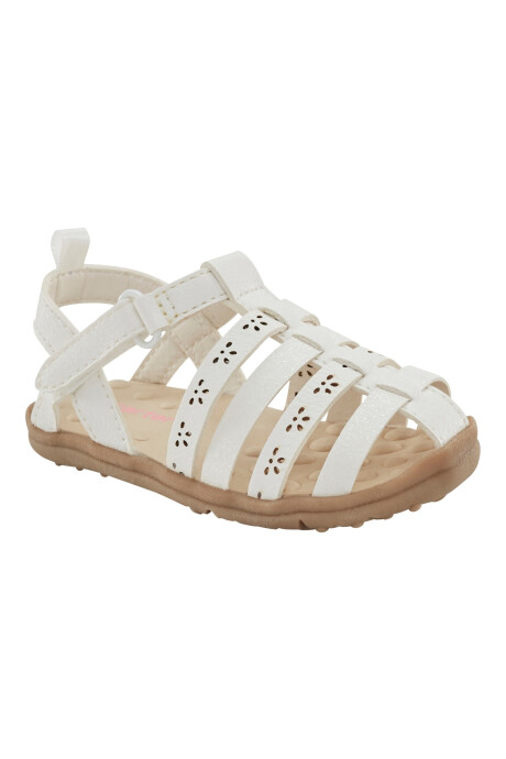 Sandalias caladas, blancas Sin color