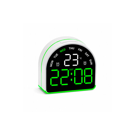 Reloj digital con indicador de temperatura Arco Verde