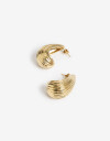 Aros Colgantes Cortos Metal Aros Cortos De Acero - Dorado