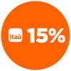 15% crédito Itaú
