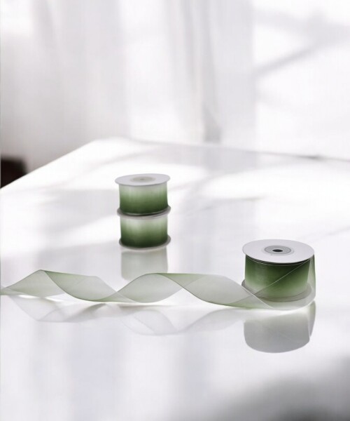 Cinta organza degrade - 23 mts VERDE