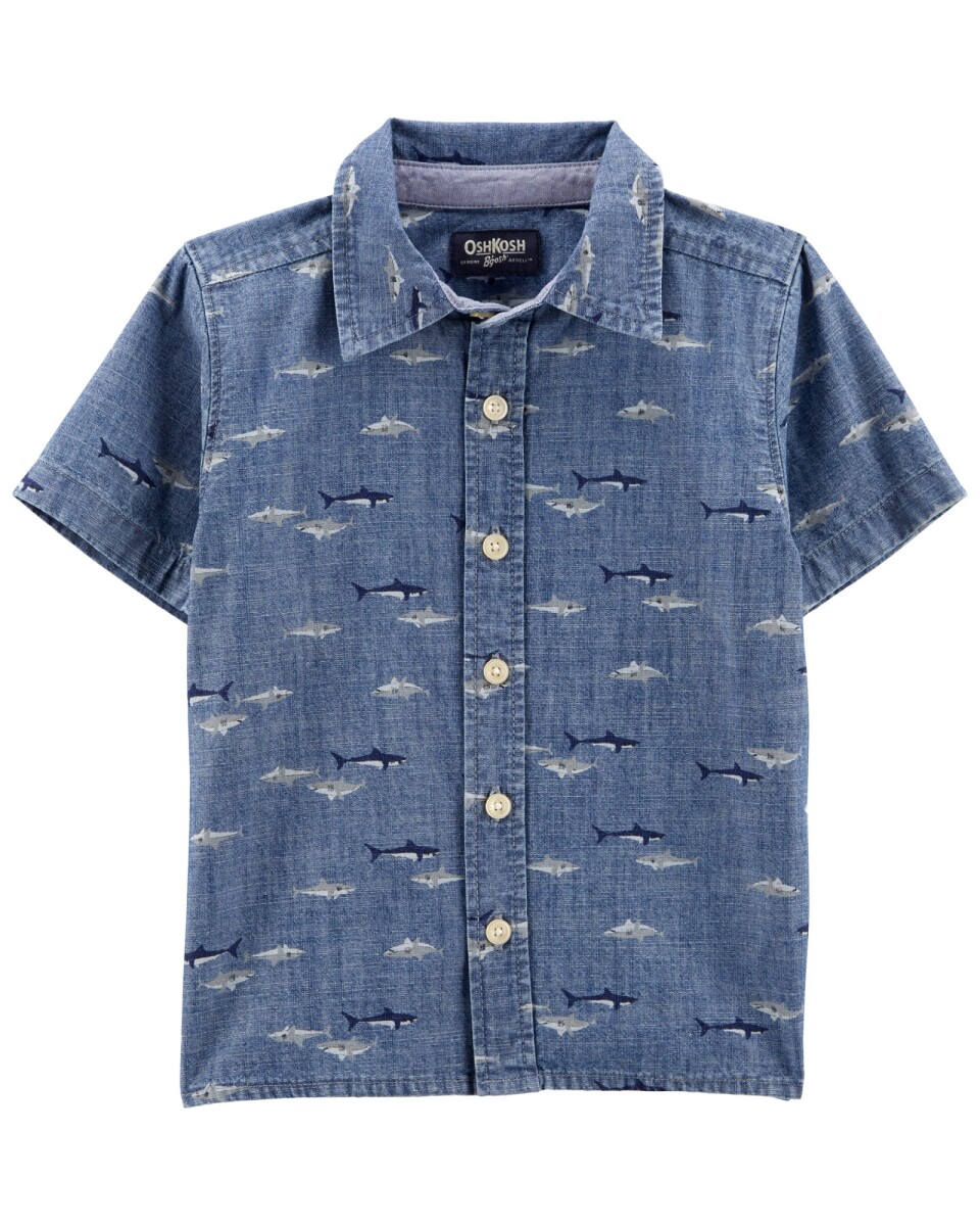 Camisa Diseño Tiburón Algodón 