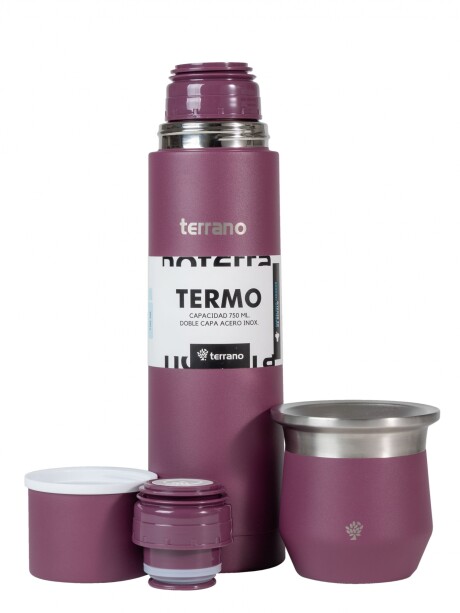 Kit Termo Acero Bala 750mL + Mate Flap Uva