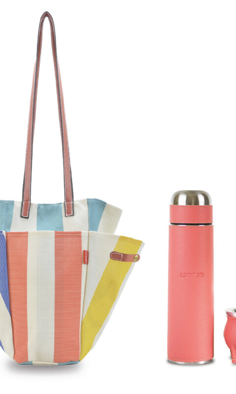 KIT MATERO VOLTOK MULTICOLOR ROJO CON CORAL PINK