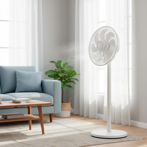 Ventilador 2 En 1 Pie Escritorio Goldtech 3 Velocidades 30W Color Blanco