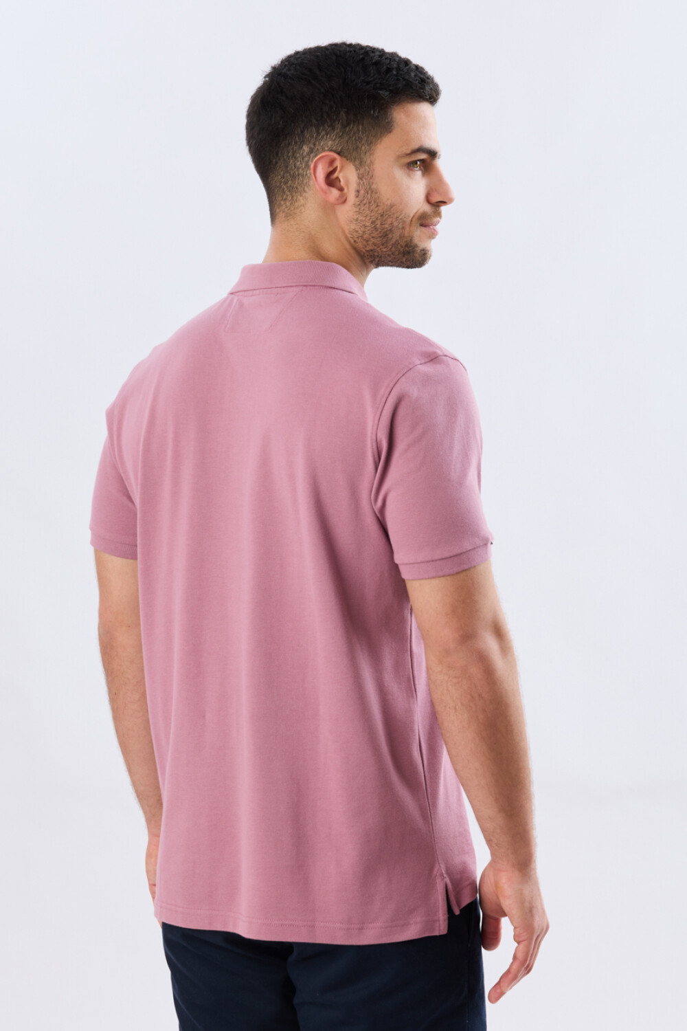 REMERA POLO LISA PIQUÉ Rosa Oscuro