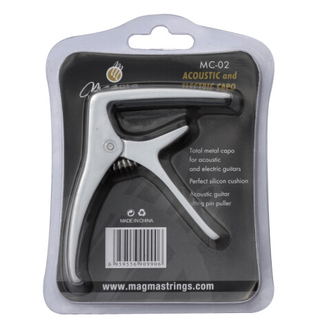 Capo Magma Para Guitarra Acustica Y Electrica Silver MC-02 Capo Magma Para Guitarra Acustica Y Electrica Silver MC-02