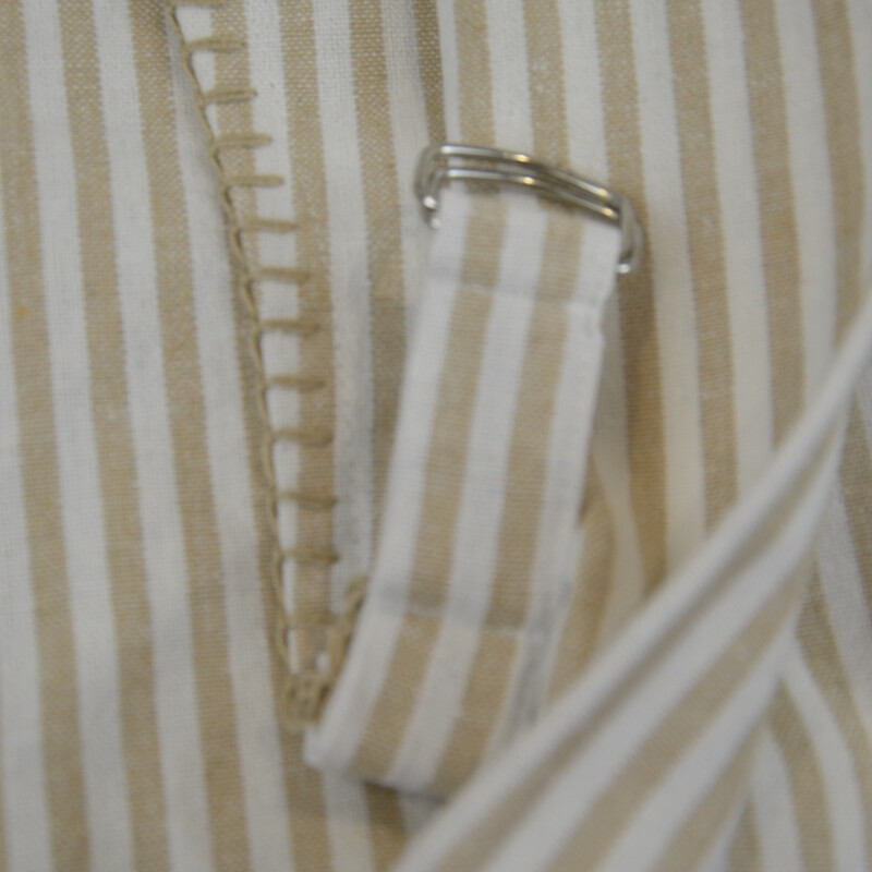 Delantal algodón Pespuntes 60cm x85cm RAYAS BEIGE