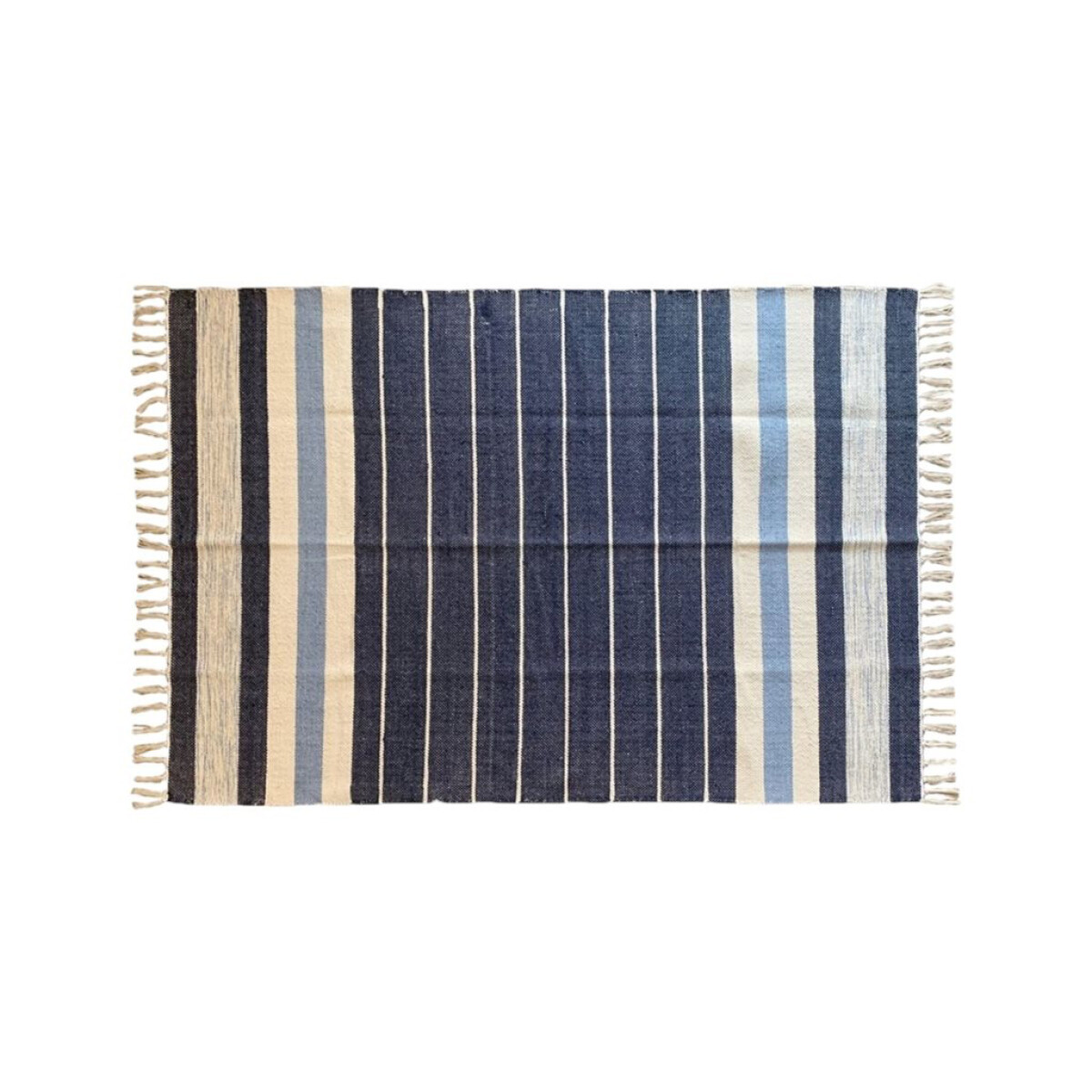 ALFOMBRA C/FLECOS 122X178CM CENTRO AZUL 
