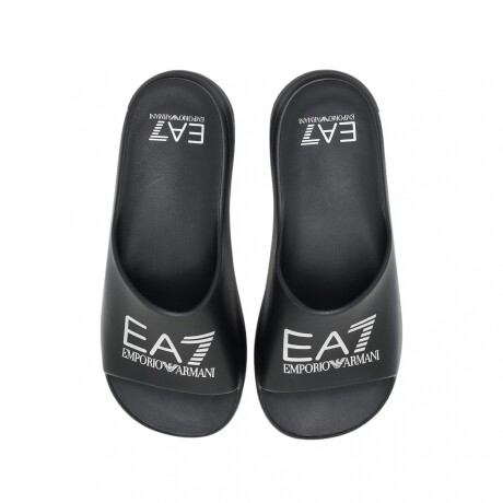 AE7 Crusher Distance slides with oversized logo Black / Silver Metallic / Orange