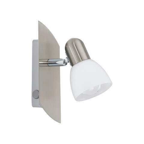 Aplique pared níquel E14 pantalla vidrio opal EG6176
