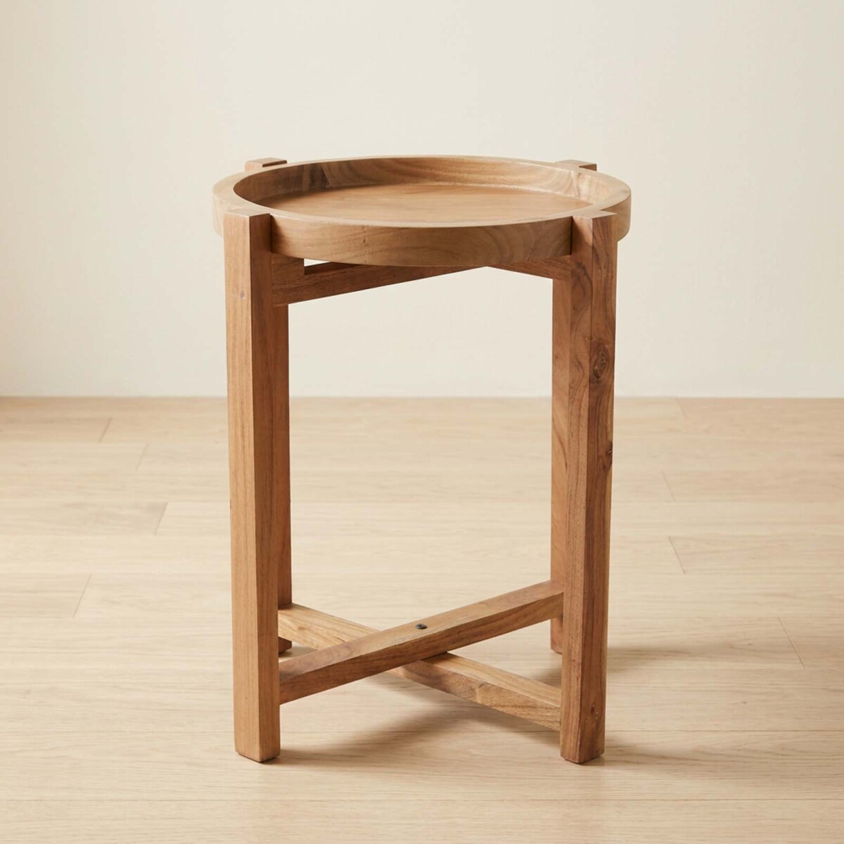 MESA AUXILIAR - MADERA MARRON BANDEJA CASTAÑO 