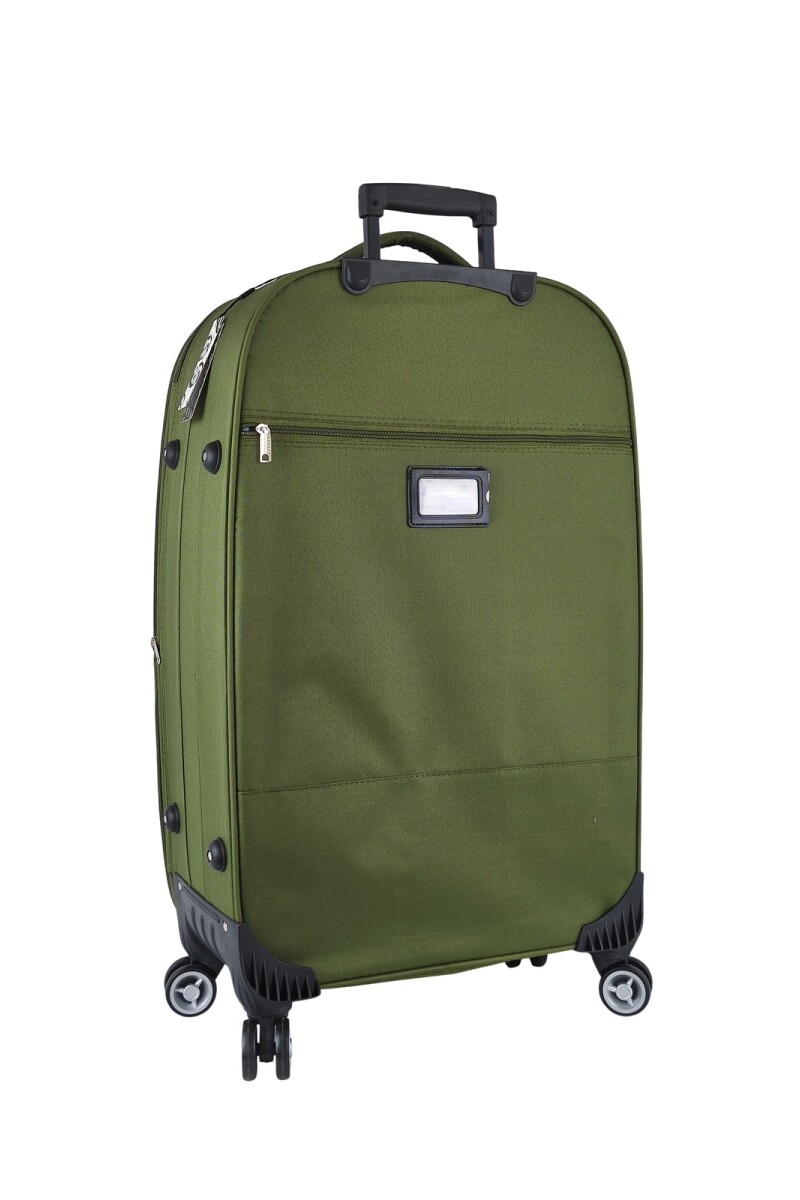 Valija 360 de tela grande verde