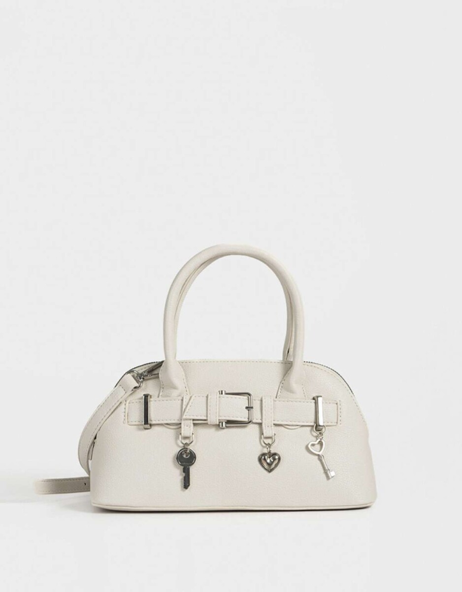 Cartera Mini Bowling - Blanco Crudo 