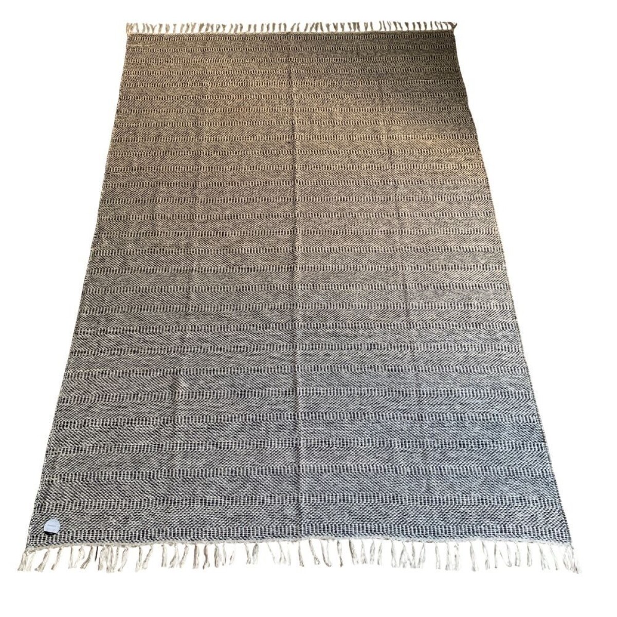 ALFOMBRA 200X285CM JASPEADO FLECOS NATURAL Y NAVY 