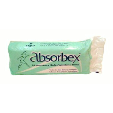 PROTECTORES DIARIOS ABSORBEX 20 UNIDADES S/PERFUME VERDE PROTECTORES DIARIOS ABSORBEX 20 UNIDADES S/PERFUME VERDE