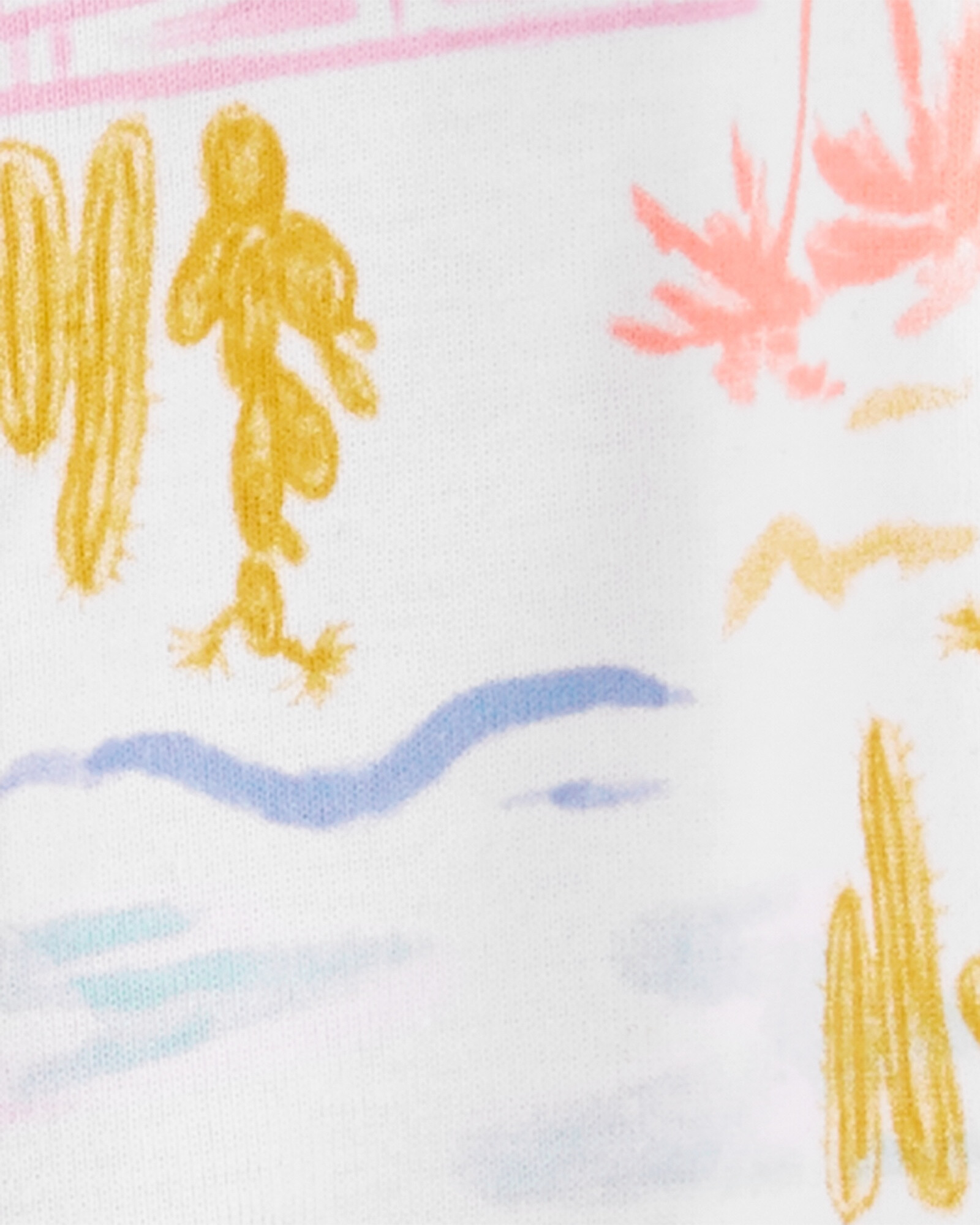 Pijama una pieza de algodón, diseño tropical Sin color