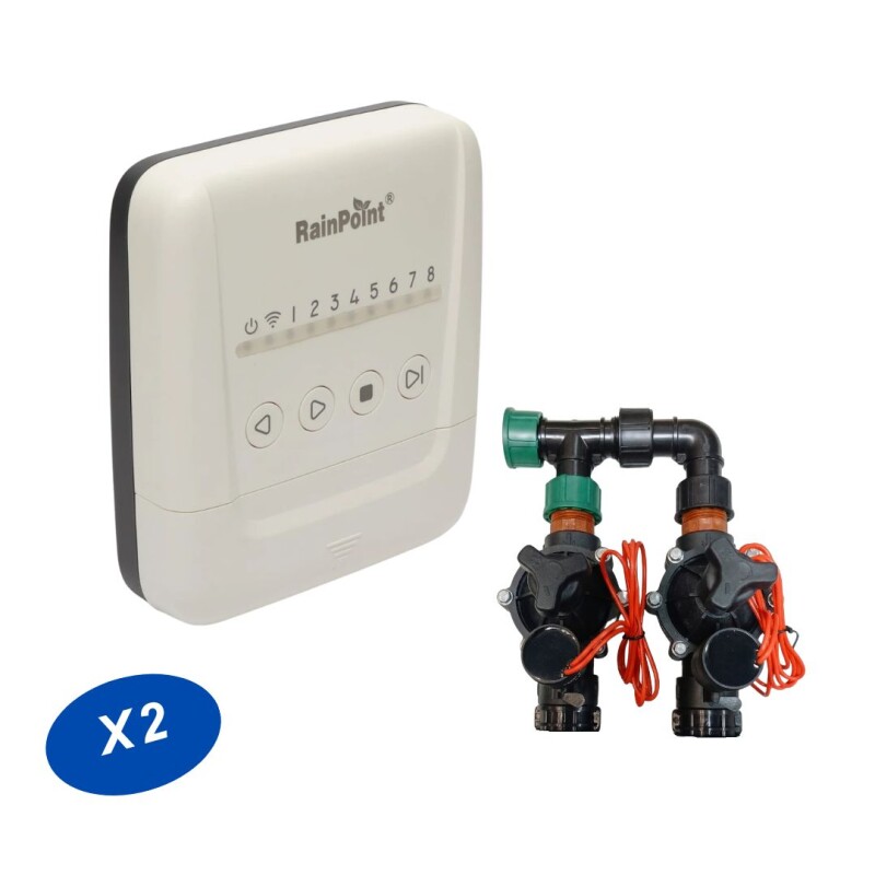 kit automatismo Rainpoint hasta 8 zonas C/ WIFI X2 kit automatismo Rainpoint hasta 8 zonas C/ WIFI X2