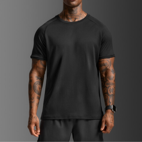 Polo Running Aero Mesh Tee Hombre Black/silver Reflective