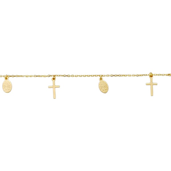 Pulsera Religiosa-Oro bajo-Sin Piedra-PU8059 sinpiedra