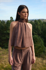 Blusa Fluida Marron
